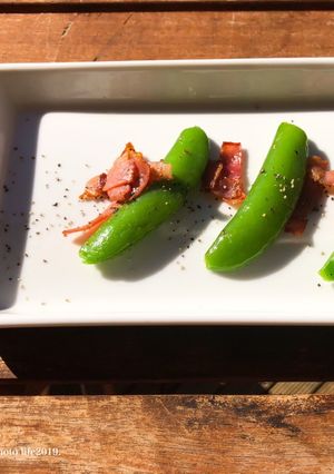 スナップエンドウとカリカリベーコン-レシピのメイン写真