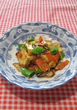 スナップえんどうと厚揚げのだし生姜炒め-レシピのメイン写真