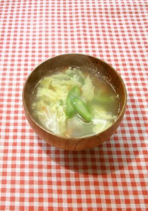アスパラと卵の春色中華風スープ-レシピのメイン写真