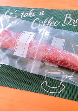 塊肉の保存はジッパー付き袋を連結✨知恵袋-レシピのメイン写真