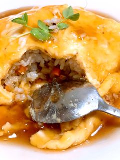 うまみたっぷり! あんかけ和風オムライス-レシピのメイン写真