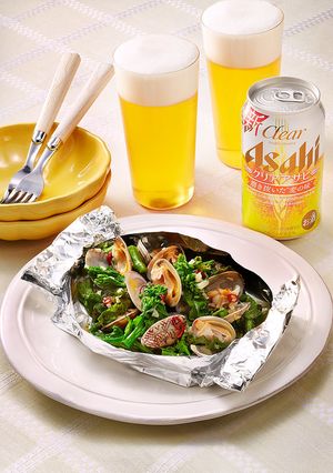 菜の花とあさりのペペロン焼き-レシピのメイン写真