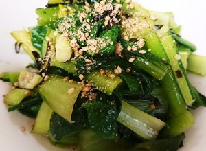 レンチン♪小松菜 胡麻×ゴマ×塩昆布和え-レシピのメイン写真