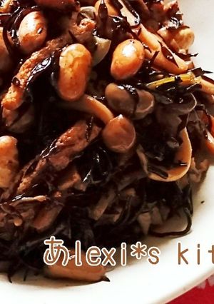 ひじきの煮物に煎り大豆-レシピのメイン写真