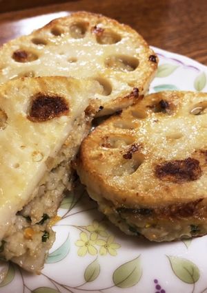 ヘルシー♪れんこんの挟み焼き-レシピのメイン写真