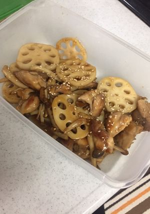 鳥もも肉とれんこんの甘辛炒め-レシピのメイン写真