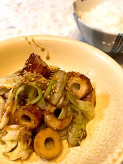 キャベツとちくわの味噌炒め-レシピのメイン写真