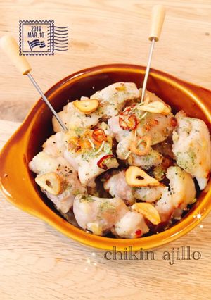 鶏肉のアヒージョ-レシピのメイン写真