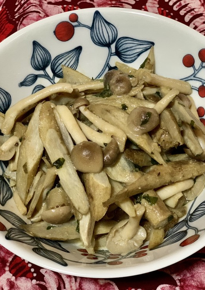 ごぼうとしめじの大葉味噌炒め-レシピのメイン写真