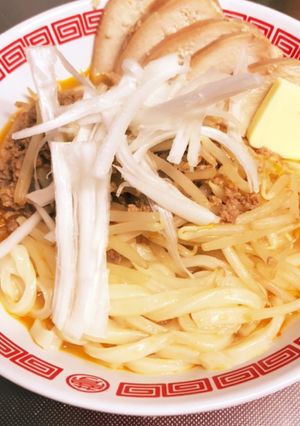 フライパン一つで坦々味噌うどん-レシピのメイン写真