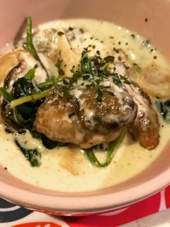 牡蠣とほうれん草の濃厚クリーム煮。-レシピのメイン写真