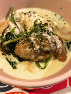 牡蠣とほうれん草の濃厚クリーム煮。-レシピのメイン写真