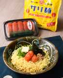 明太バター×韓国海苔のサリ麺混ぜそば