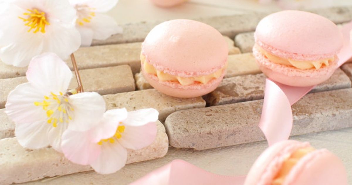 雛祭り♡とろける桜クリームの春色マカロン by ♪♪maron