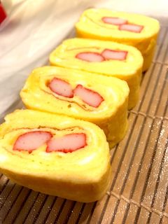 白だしde簡単カニカマ入り卵焼き-レシピのメイン写真