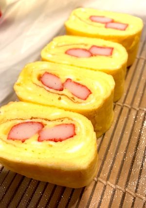 白だしde簡単カニカマ入り卵焼き-レシピのメイン写真