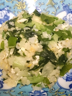 生ワカメとレタスチャーハン-レシピのメイン写真