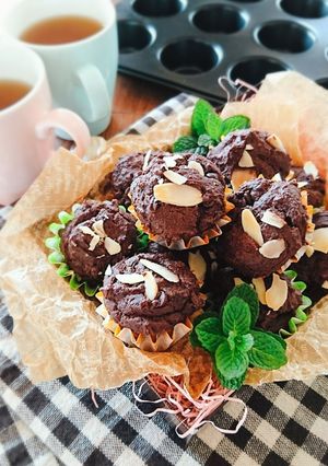 米粉で作る☆簡単濃厚チョコマフィン。-レシピのメイン写真