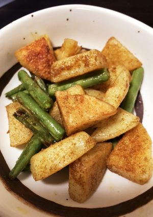 ★お弁当★ジャガイモとインゲンカレー炒め-レシピのメイン写真