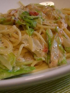桜海老とキャベツのクリームパスタ-レシピのメイン写真