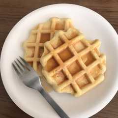 รูปของ 糖質制限＊豆乳豆腐おからワッフル