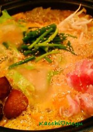 ピリ辛☆ゴマ味噌坦々鍋♬-レシピのメイン写真