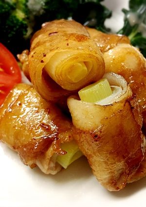 白ネギの豚バラ巻き照り焼き-レシピのメイン写真