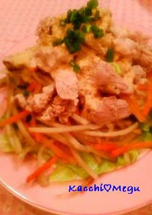ゴマドレで☆豚肉とごぼうの健康サラダ♪-レシピのメイン写真