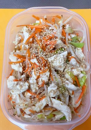 レンジのみ★蒸し鶏の中華サラダ-レシピのメイン写真
