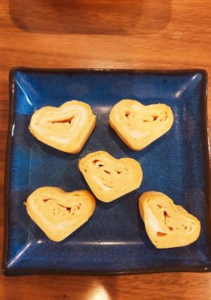 ハートの卵焼き-レシピのメイン写真