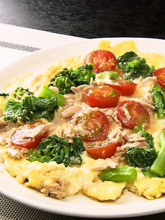 菜花のオープンオムレツ-レシピのメイン写真
