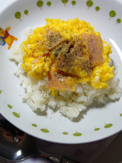 カルボ風✿ハムエッグ丼-レシピのメイン写真