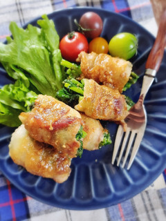 春の味覚!菜の花のコクうま豚バラ巻き-レシピのメイン写真