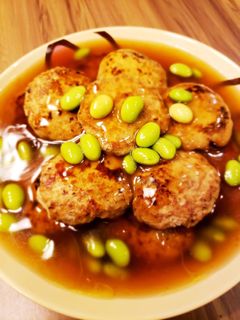 ヘルシー!和風あんかけ豆腐ハンバーグ。-レシピのメイン写真