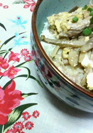 牛蒡嫌いにも✿新玉ネギと牛蒡の❀豚玉✿丼-レシピのメイン写真
