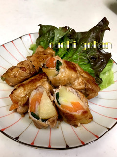 万能焼き肉タレで冷凍ポテト肉巻き-レシピのメイン写真