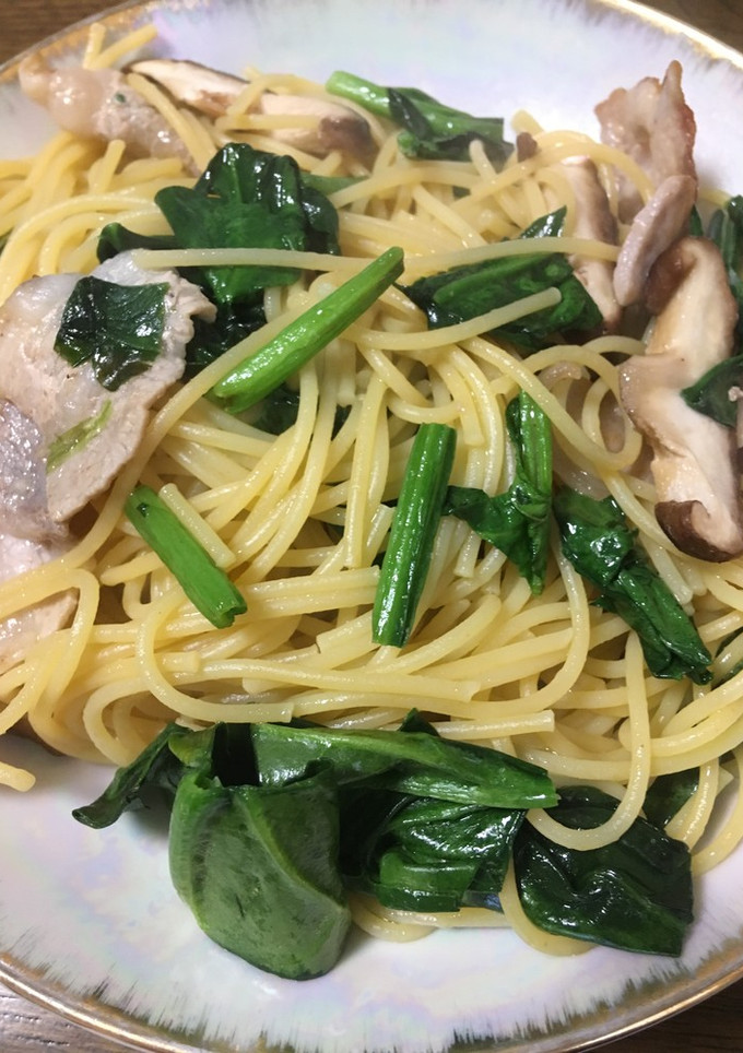 超簡単　豚肉ほうれん草の和風パスタ-レシピのメイン写真