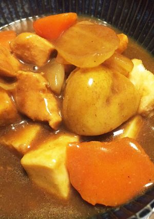 ご飯代わりの厚揚とムネ肉で糖質オフカレー-レシピのメイン写真