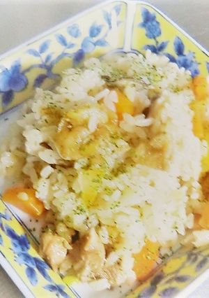焼き鳥のリメイク、お手軽炊き込みご飯-レシピのメイン写真