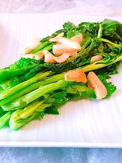 簡単!菜ばなのニンニク炒め-レシピのメイン写真