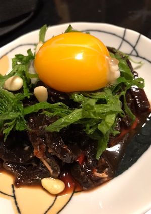 クジラ肉ユッケ-レシピのメイン写真