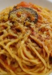 トマト缶不使用。なすとベーコンのトマトパスタ-レシピのメイン写真