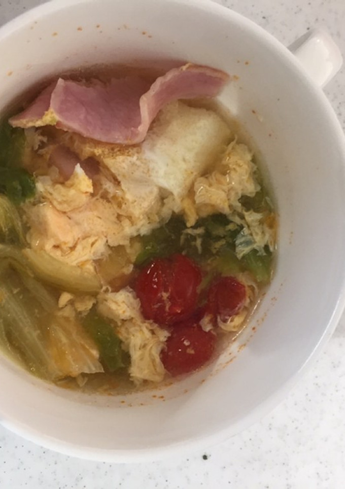 レタスとトマトのスープ-レシピのメイン写真