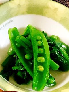菜の花とスナップエンドウの煮びたし-レシピのメイン写真