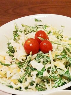簡単☆水菜と大根のサラダ-レシピのメイン写真