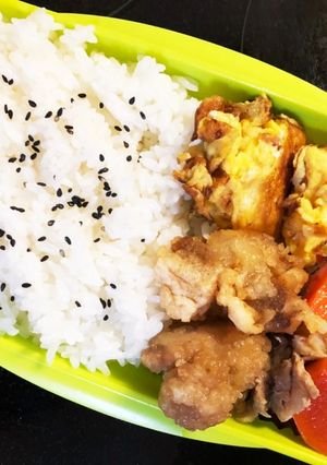 旦那弁当266♡唐揚げ弁当！-レシピのメイン写真