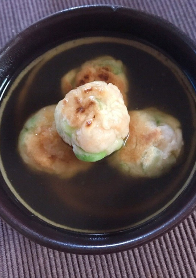 エビと枝豆の落とし焼き〜和風あかんかけ〜-レシピのメイン写真