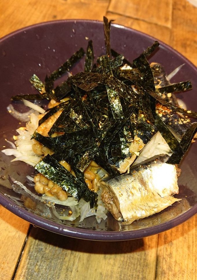 混ぜるだけ！いわし缶と納豆の和え物-レシピのメイン写真