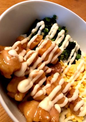 超簡単！照り焼きチキン3色丼♬-レシピのメイン写真