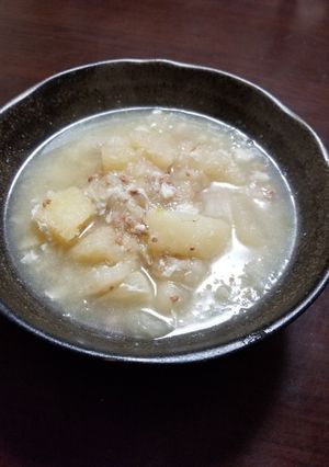 豚ひき肉と大根の卵の白身スープ-レシピのメイン写真